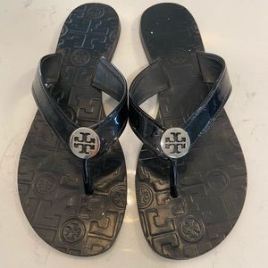 Black Patent Leather Tory Burch Sandals